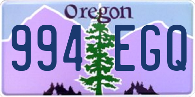 OR license plate 994EGQ
