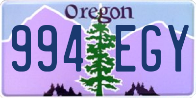 OR license plate 994EGY