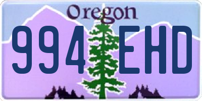 OR license plate 994EHD