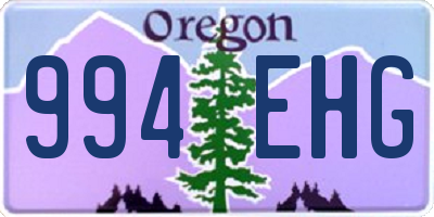 OR license plate 994EHG