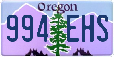 OR license plate 994EHS