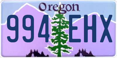 OR license plate 994EHX