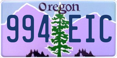 OR license plate 994EIC