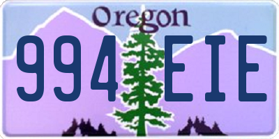 OR license plate 994EIE