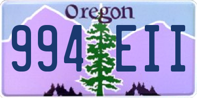 OR license plate 994EII