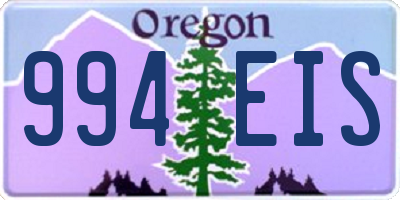OR license plate 994EIS