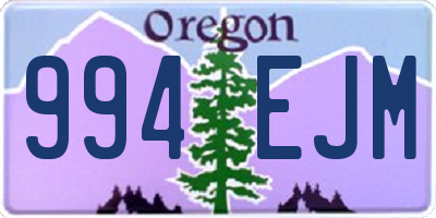 OR license plate 994EJM