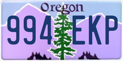 OR license plate 994EKP