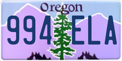 OR license plate 994ELA