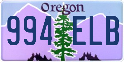 OR license plate 994ELB