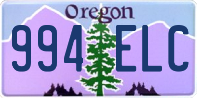 OR license plate 994ELC