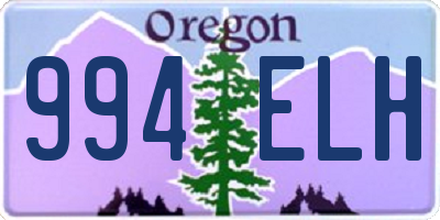 OR license plate 994ELH