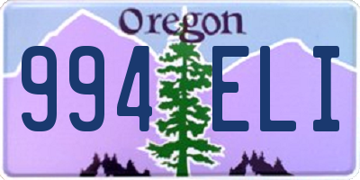 OR license plate 994ELI