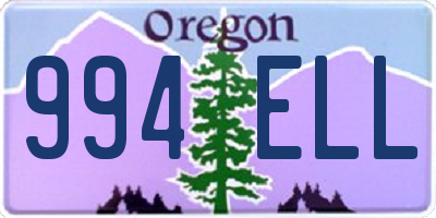 OR license plate 994ELL