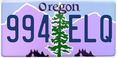 OR license plate 994ELQ