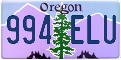 OR license plate 994ELU