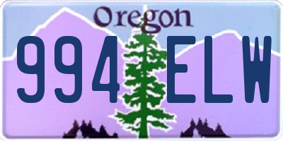 OR license plate 994ELW