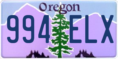 OR license plate 994ELX