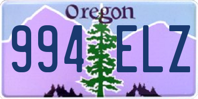 OR license plate 994ELZ
