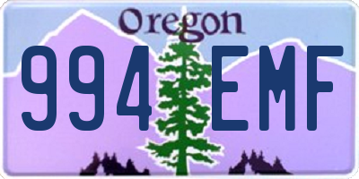 OR license plate 994EMF