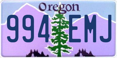 OR license plate 994EMJ