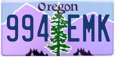 OR license plate 994EMK