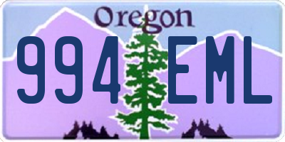 OR license plate 994EML