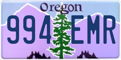 OR license plate 994EMR