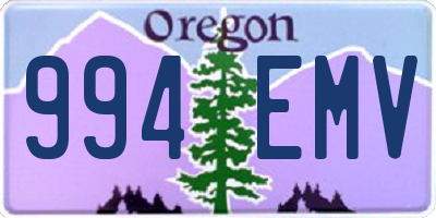 OR license plate 994EMV