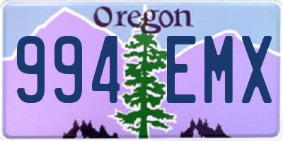 OR license plate 994EMX