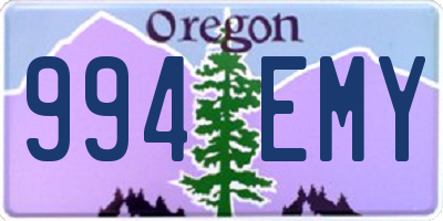 OR license plate 994EMY