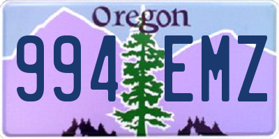 OR license plate 994EMZ