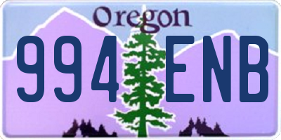 OR license plate 994ENB