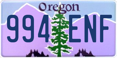 OR license plate 994ENF
