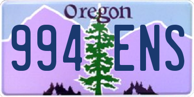 OR license plate 994ENS