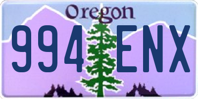 OR license plate 994ENX