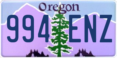 OR license plate 994ENZ