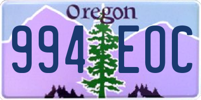 OR license plate 994EOC