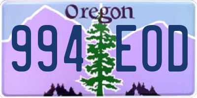 OR license plate 994EOD