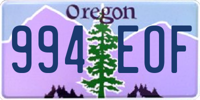 OR license plate 994EOF