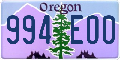 OR license plate 994EOO