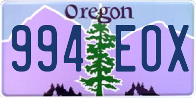 OR license plate 994EOX