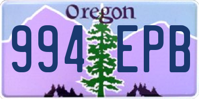 OR license plate 994EPB