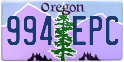 OR license plate 994EPC