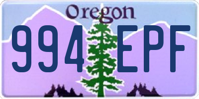 OR license plate 994EPF