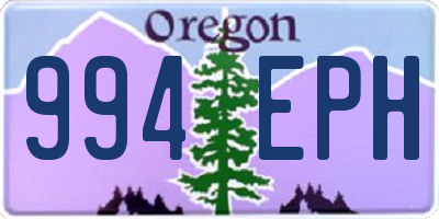 OR license plate 994EPH