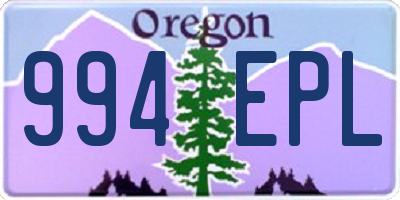 OR license plate 994EPL