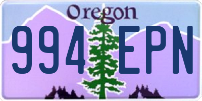 OR license plate 994EPN