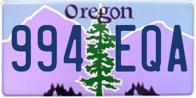 OR license plate 994EQA