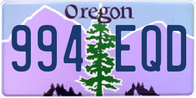 OR license plate 994EQD